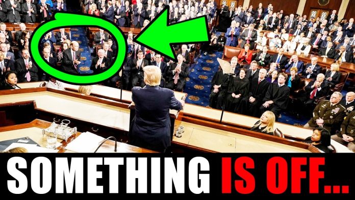 Someone noticed something VERY WEIRD at SOTU!!