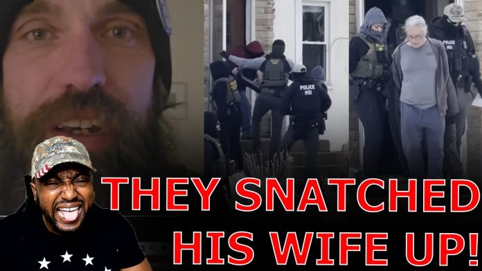 Liberal Domestic Terrorist LOSES HIS MIND As Fed Agents DRAG WIFE OUT OF HOME During Mass Arrests!