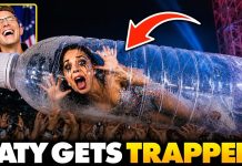TRUMP CURSE: Katy Perry Gets TRAPPED In Massive Water Bottle SCREAMING as Crowd DRAGS Her Off-Stage… TRUMP CURSE: Katy Perry Gets TRAPPED In Massive Water Bottle SCREAMING as Crowd DRAGS Her Off-Stage…
